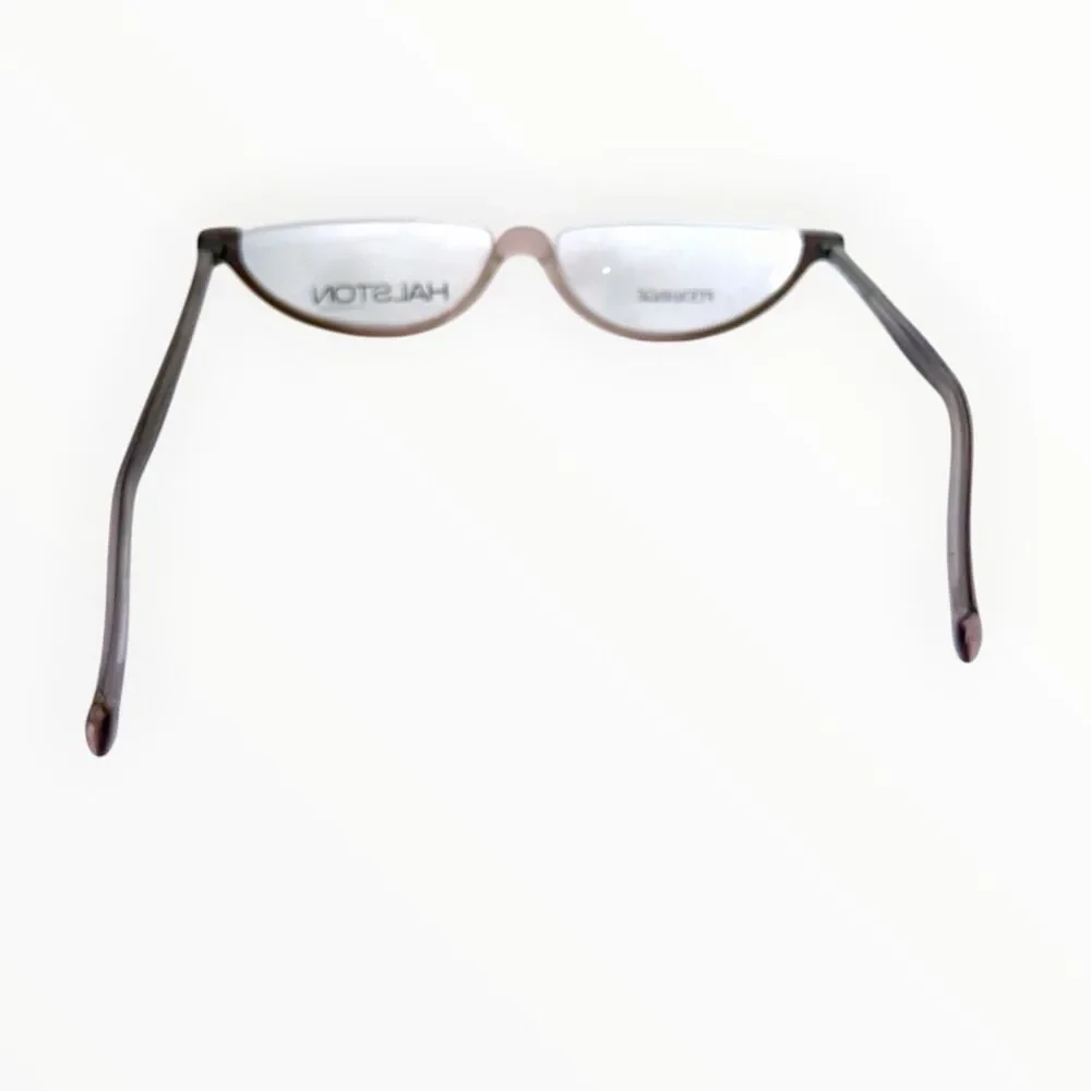 Vintage 80s Halston H45 Half-Moon/Cat-Eye Reading Glasses Frame | New Old Stock